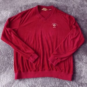 Vintage 80s San Francisco 49ers Velour V-Neck Pullover Mens Large